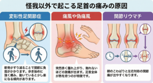 足首痛い原因を徹底解説 歩くとズキズキする急な痛みから慢性的な違和感まで症状別にわかる完全ガイド 5