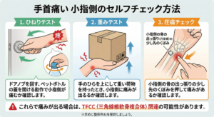 手首痛い小指側の原因を徹底解説 TFCC損傷や尺骨突き上げ症候群の症状チェックと治し方 セルフケアから受診の目安まで完全ガイド 3